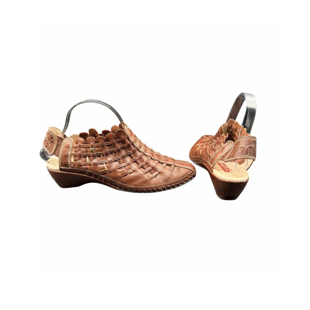 Pikolinos Woven Leather Slingback Wedge Sandals EU 40 US 9